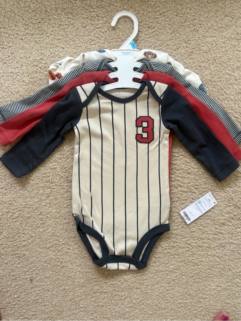 Carter's Brand NWT Baby Boy long sleeve and short sleeve onesies 6 months bundle